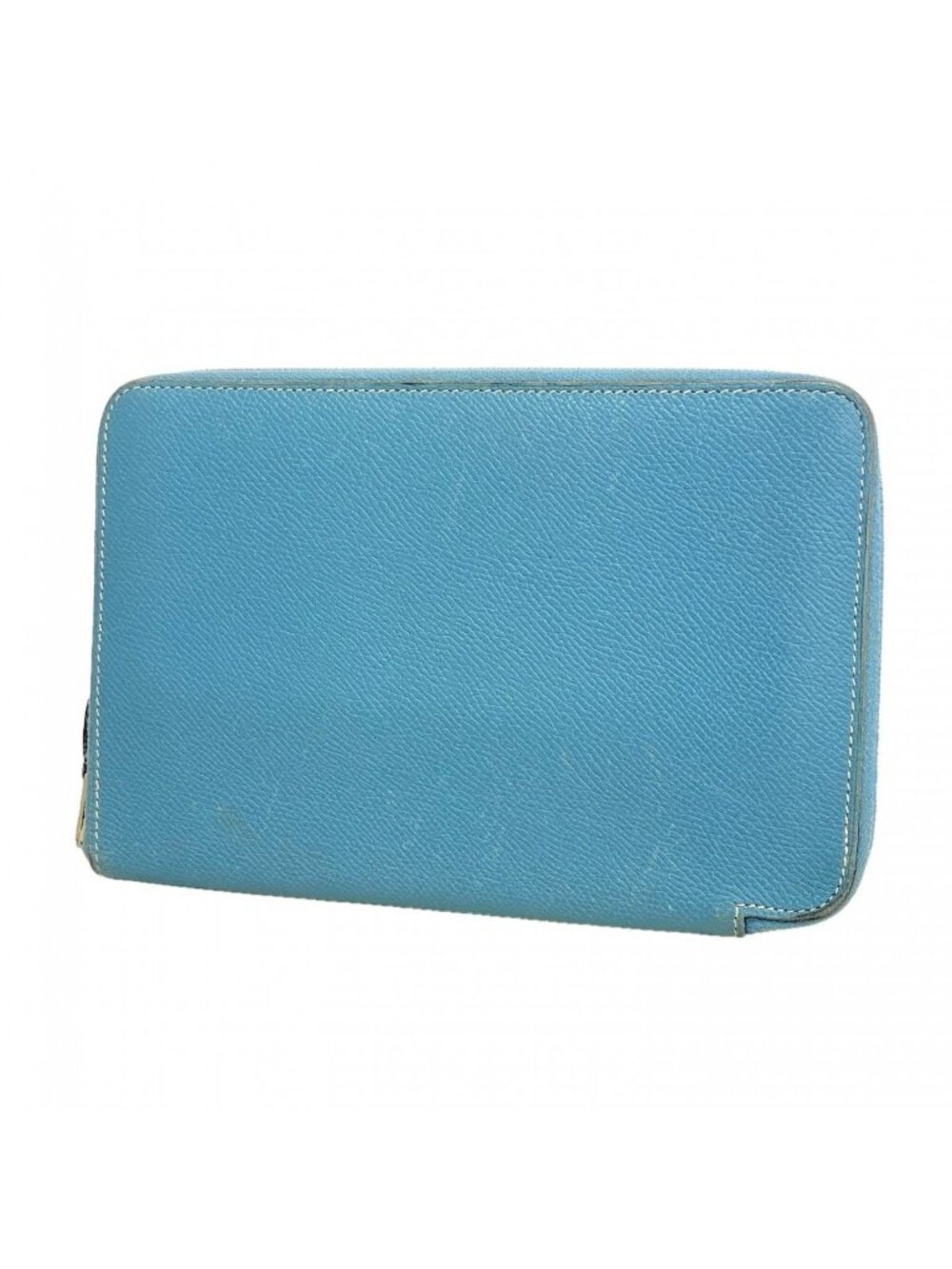Hermes Wallet Azap Combine Veau Epsom Blue Jean Silver